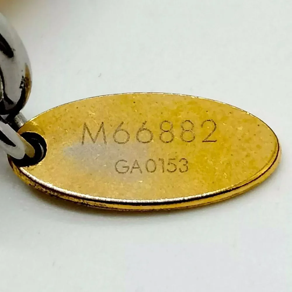 100% Auth Louis Vuitton LV Metal Resin Mosaique Bag Charm Rouge Fauviste